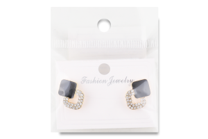 Сережки-гвіздки жовтий метал з камінцями в асортименті ZBYK250513221