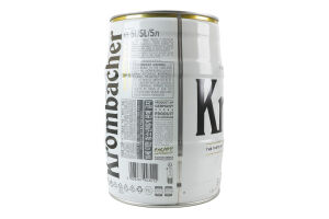 Пиво 5л 4.8% світле фільтроване пастеризоване Pils Krombacher кег