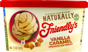 Friendly's Naturally Vanilla Caramel Premium Ice Cream