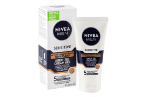 Крем-гель для чутливої шкіри та щетини Sensitive Nivea Men 50мл