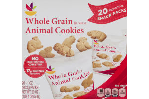 Ahold Whole Grain Animal Cookies Snack Packs - 20 CT