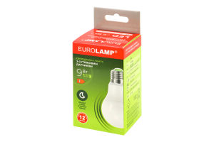 Лампа LED з сутінковим датчиком A60 9W E27 4000K Eurolamp