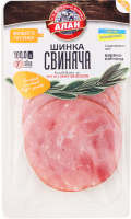 Шинка нарізка Cвиняча Алан в/к в/ґ лоток 0.1кг