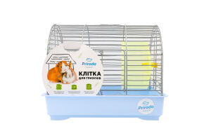 Клітка д/гризунів Фаворит блакитна хром з колесом 30*20*24см Природа