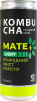 Напій бродіння фільтрований непастеризований з цукром Mate Light Kombucha Vit-Fit з/б 0.33л