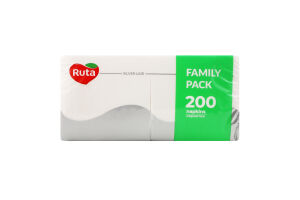Салфетки бумажные 235х235мм Family pack Ruta 200шт