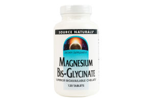 Добавка диетическая таблетки Бисглицинат магния Source Naturals 120шт