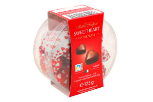 Цукерки Солодке серце з фундуком та вершками 125г Метр Трюффо