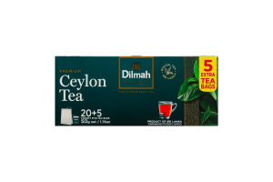 Чай черный цейлонский байховый мелкий Premium Dilmah в/с к/у 25шт