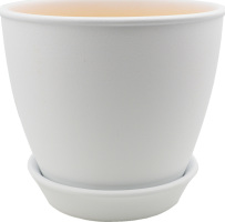 Горщик білий матовий кераміка 16*15*1,8см Духм'яна піч