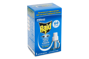 Жидкость для электрофумигатора против комаров 60 ночей Без запаха Raid 36мл