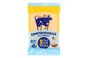 Сир 50% твердий Сметанковий Пирятин м/у 160г