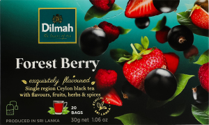 Чай черный цейлонский мелкий со вкусом лесных ягод с фруктами, травами и пряностями Forest berry Dilmah к/у 20х1.5г
