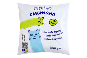 Сметана 15% Mimimilk м/у 350г