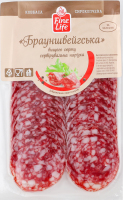 Ковбаса нарізка Брауншвейгська Fine Life с/к в/с в/у 80г