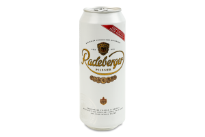Пиво 500мл 4.8% светлое фильтрованное пастеризованное Pilsner Radeberger ж/б