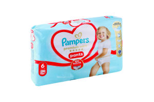 Трусики-підгузники для дітей 13-19кг 6 Pants Premium care Pampers 46шт