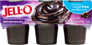 JELL-O 60 Calorie Sugarfree Dark Chocolate Pudding Snacks - 6 CT