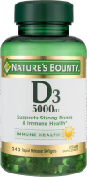 Nature's Bounty D3-5,000IU Vitamin Supplement Softgels - 240 CT