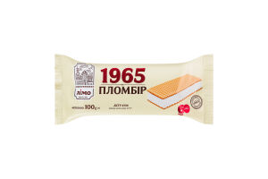 Морозиво 12% пломбір у вафельних листах 1965 Лімо м/у 100г