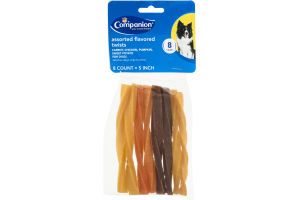 Companion Dog Twists Assorted Flavored Carrot, Chicken, Pumpkin, Sweet Potato 5 Inch - 8 CT