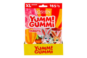 Конфеты желейные Rabbits Yummi gummi Roshen м/у 165г