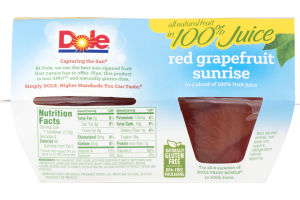 Dole 100% Juice Red Grapefruit Sunrise - 4 CT