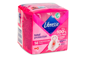 Прокладки гігієнічні Total protection Ultra regular+ Libresse 14шт