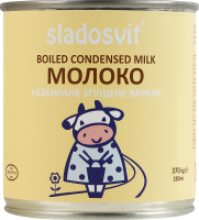 Молоко згущене 8.5% незбиране варене Sladosvit з/б 370г