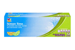 Ahold Lemon Lime Flavored Seltzer Water - 12 CT