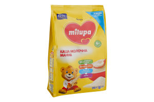 Каша молочна суха для дітей від 6міс швидкорозчинна манна Milupa м/у 210г
