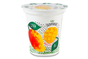 Йогурт 2.2% десертный с наполнителем Манго-чиа Галичина ст 260г