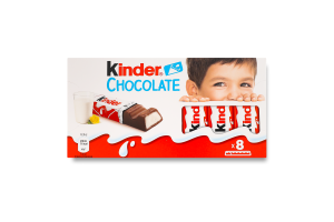 Шоколад молочный с молочной начинкой Chocolate Kinder к/у 8х12.5г