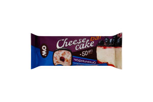 Сирок глазурований 26% молоковмісний з цукром та печивом Чорничний Cheese cake bar Молочний острів м/у 50г