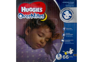 Huggies OverNites Diapers Size 5 - 66 CT