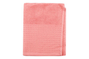 Рушник світло-теракотовий махровий з вафельним бордюром 50*90см 450г/м2 ГМ Текстайл