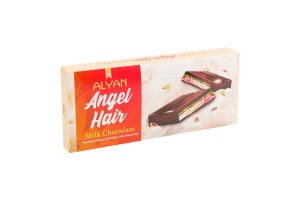 Шоколад молочный с кремом фисташки и турецкой халвой Angel hair Alyan к/у 160г