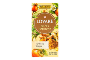 Бленд чаю трав'яного зі спеціями, плодами та ароматом хурми і мандарина Гармонія прянощів Lovare к/у 24х1.8г