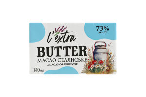 Масло солодковершкове 73% Селянське L'extra м/у 180г