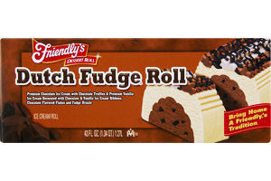 Friendly's Dutch Fudge Roll Ice Cream Dessert Roll