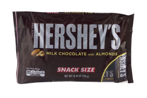 HERSHEY'S Milk Chocolate with Almonds Snack Size Bars, 10.35-Ounce Bags