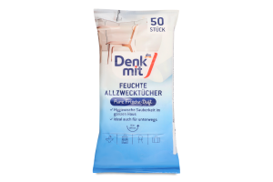 Серветки д/прибирання вологі Чиста свіжість універсальні 50шт Denkmit