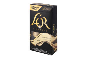 Кофе натуральный жареный молотый в капсулах Or Absolu Espresso L’OR к/у 52г