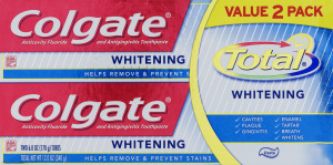 Colgate Total Whitening Anticavity Fluoride and Antigingivitis Toothpaste - 2 CT