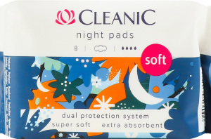 Прокладки гигиенические Soft Night Cleanic 8шт