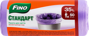 Пакеты для мусора 35л Стандарт Fino 50шт