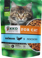 Корм сухий для котів З лососем Екко-гранула д/п 400г