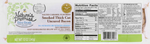 Nature's Promise Smoked Thick Cut Uncured Bacon Salted Caramel