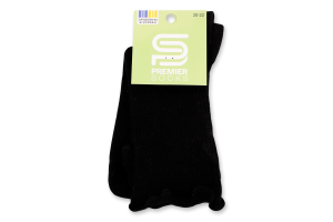 Шкарпетки Premier socks вис рубчик рюш чорн р20-22