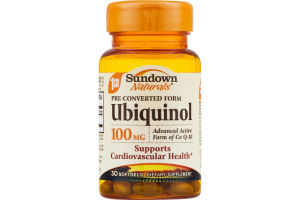 Sundown Naturals Ubiquinol 100mg Softgels - 30 CT